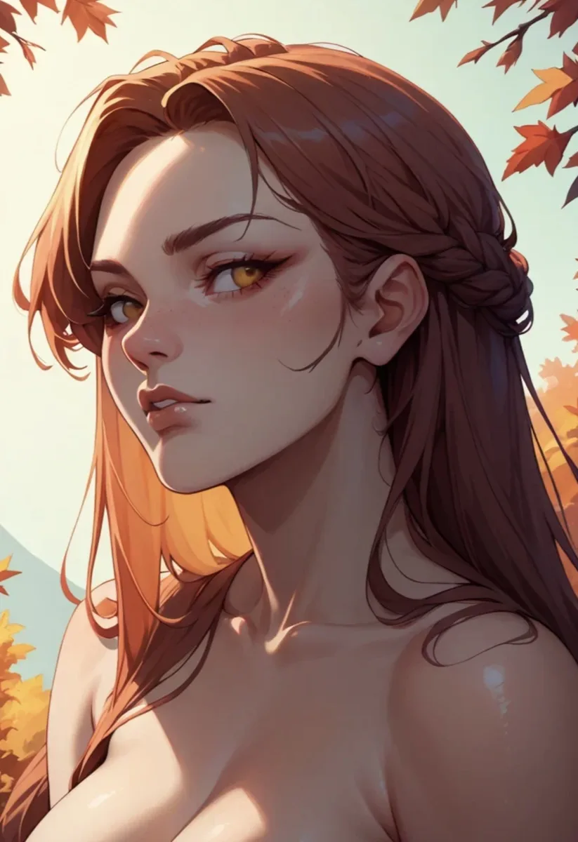 AI-generated fictional adult anime woman
