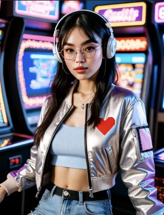 Mei, a fictional adult arcade companion