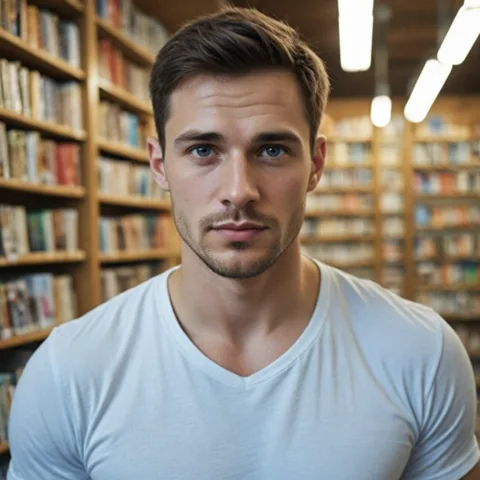 Illustrative profile portrait of Theo Grant